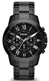  Shop Authentic Fossil Grant Chronograph Black Dial Black Steel Strap Watch for Men - FS4832 - Luxxuri