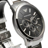  Shop Authentic Emporio Armani Sportivo Chronograph Black Dial Silver Steel Strap Watch For Men - AR2460 - Luxxuri