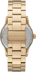  Shop Authentic Michael Kors Ritz Pave Crystals Gold Dial Gold Steel Strap Watch for Women - MK6862 - Luxxuri
