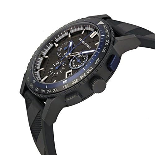  Shop Authentic Burberry The City Chronograph Black Dial Black Rubber Strap Watch For Men - BU9806 - Luxxuri