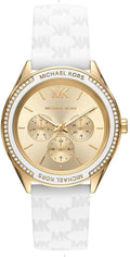  Shop Authentic Michael Kors Jessa Quartz Gold Dial White Silicone Strap Watch For Women - MK7267 - Luxxuri