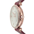  Shop Authentic Emporio Armani Meccanico Automatic Silver Dial Burgundy Leather Strap Watch For Women - AR60044 - Luxxuri