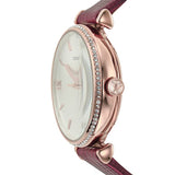  Shop Authentic Emporio Armani Meccanico Automatic Silver Dial Burgundy Leather Strap Watch For Women - AR60044 - Luxxuri