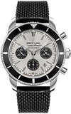  Shop Authentic Breitling Superocean Heritage B01 Chronograph 44 Silver Dial Black Mesh Bracelet Watch for Men - AB0162121G1S1 - Luxxuri
