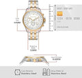Michael Kors Pilot Multifunction Chronograph White Dial Two Tone Steel Strap Watch for Men - MK9126