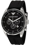  Shop Authentic Emporio Armani Sportivo Chronograph Black Dial Black Rubber Strap Watch For Men - AR0527 - Luxxuri