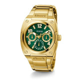  Shop Authentic Guess Trend Analog Green Dial Gold Steel Strap Watch For Men - GW0624G2 - Luxxuri