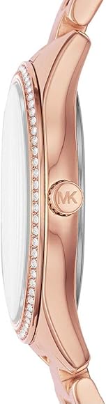  Shop Authentic Michael Kors Lauryn Mother of Pearl Dial Rose Gold Dial Rose Gold Steel Strap Watch For Women - MK4491 - Luxxuri