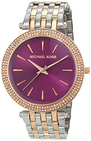  Shop Authentic Michael Kors Darci Purple Dial Two Tone Steel Strap Watch for Women - MK3353 - Luxxuri