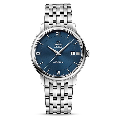  Shop Authentic Omega De Ville Prestige Co-Axial Orbis Blue Dial Silver Steel Strap Watch for Men - 424.10.40.20.03.001 - Luxxuri