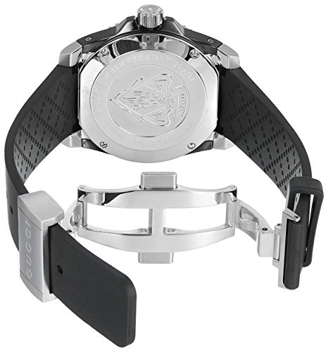  Shop Authentic Gucci Dive Quartz Black Dial Black Rubber Strap Watch For Men - YA136303 - Luxxuri