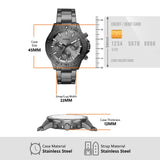 Shop Authentic Fossil Bannon Multifunction Chronograph Grey Dial Grey Steel Strap Watch for Men - BQ2491 - Luxxuri