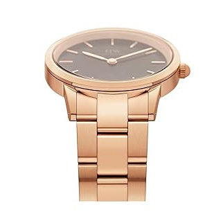  Shop Authentic Daniel Wellington Iconic Link Black Dial Rose Gold Steel Strap Watch for Women - DW00100212 - Luxxuri