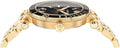 Versace Greca Sport Quartz Black Dial Gold Steel Strap Watch for Men - VEZ300721