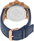  Shop Authentic Tommy Hilfiger Trent Quartz White Dial Blue Leather Strap Watch for Men - 1791139 - Luxxuri