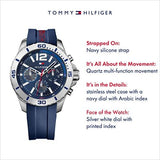  Shop Authentic Tommy Hilfiger Nolan Chronograph Blue Dial Blue Rubber Strap Watch for Men - 1791142 - Luxxuri