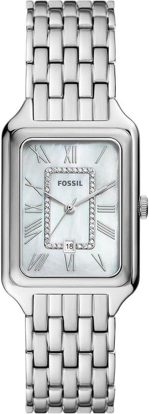  Shop Authentic Fossil Raquel Three Hand Date Mother of Pearl Dial Silver Steel Strap Watch for Women - ES5306 - Luxxuri