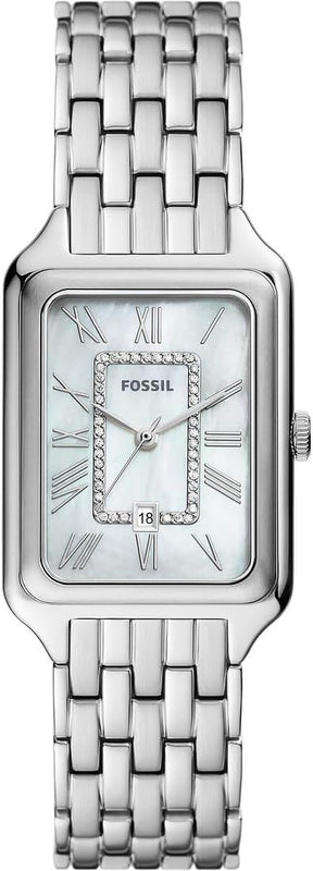  Shop Authentic Fossil Raquel Three Hand Date Mother of Pearl Dial Silver Steel Strap Watch for Women - ES5306 - Luxxuri