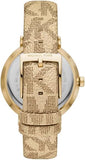  Shop Authentic Michael Kors Addyson Quartz Gold Dial Gold Leather Strap Watch for Women - MK2952 - Luxxuri