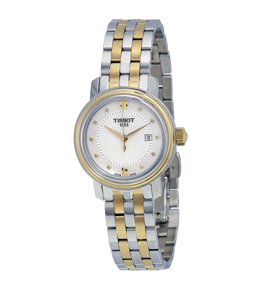  Shop Authentic Tissot T Classic Bridgeport Mother of Pearl Dial Two Tone Steel Strap Watch For Women - T097.010.22.116.00 - Luxxuri