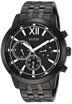  Shop Authentic Guess Horizon Chronograph Black Dial Black Steel Strap Watch For Men - W0379G2 - Luxxuri