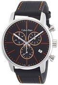  Shop Authentic Calvin Klein City Chronograph Black Dial Black Leather Strap Watch for Men - K2G271C1 - Luxxuri