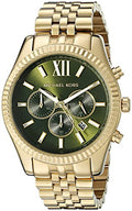  Shop Authentic Michael Kors Lexington Chronograph Green Dial Gold Steel Strap Watch for Men - MK8446 - Luxxuri