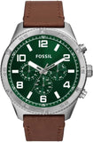  Shop Authentic Fossil Brox Multifunction Green Dial Brown Leather Strap Watch for Men - BQ2801 - Luxxuri
