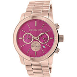  Shop Authentic Michael Kors Runway Pink Dial Rose Gold Steel Strap Watch for Women - MK5931 - Luxxuri