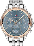  Shop Authentic Tommy Hilfiger Ari Diamonds Blue Dial Silver Steel Strap Watch for Women - 1781976 - Luxxuri