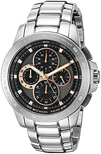  Shop Authentic Michael Kors Ryker Chronograph Black Dial Silver Steel Strap Watch For Men - MK8528 - Luxxuri