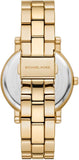  Shop Authentic Michael Kors Corey Three Hand Black Dial Gold Steel Strap Watch for Women - MK7345 - Luxxuri