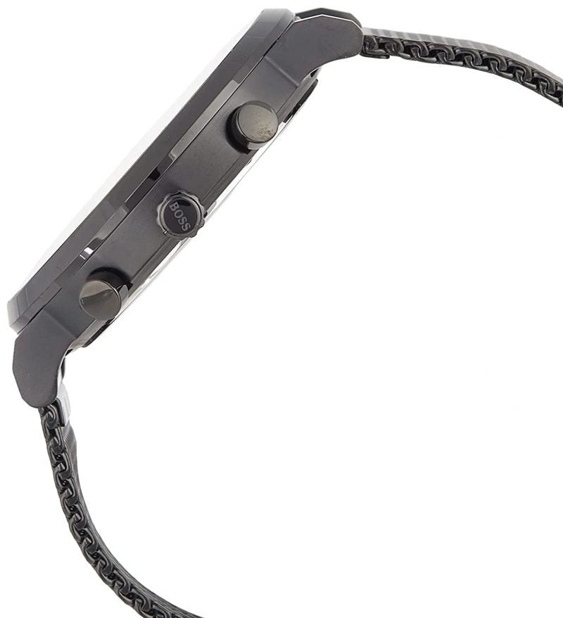  Shop Authentic Hugo Boss Peak Black Dial Black Steel Strap Watch for Men - 1513814 - Luxxuri