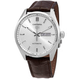  Shop Authentic Tag Heuer Carrera Day Date Silver Dial Brown Leather Strap Watch for Men - WBN2011.FC6484 - Luxxuri