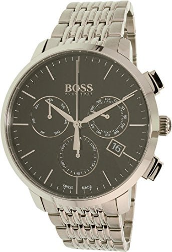  Shop Authentic Hugo Boss Associate Black Dial Silver Steel Strap Watch for Men - 1513267 - Luxxuri