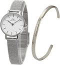  Shop Authentic Daniel Wellington Classic Petite Sterling White Dial Silver Mesh Bracelet Watch for Women - DW00100442 - Luxxuri