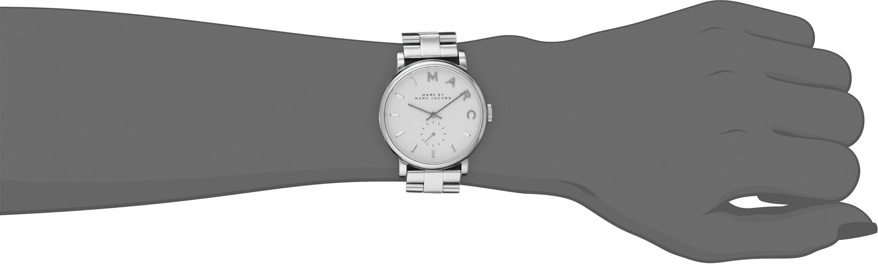  Shop Authentic Marc Jacobs Baker White Dial Silver Steel Strap Watch for Women - MBM3242 - Luxxuri