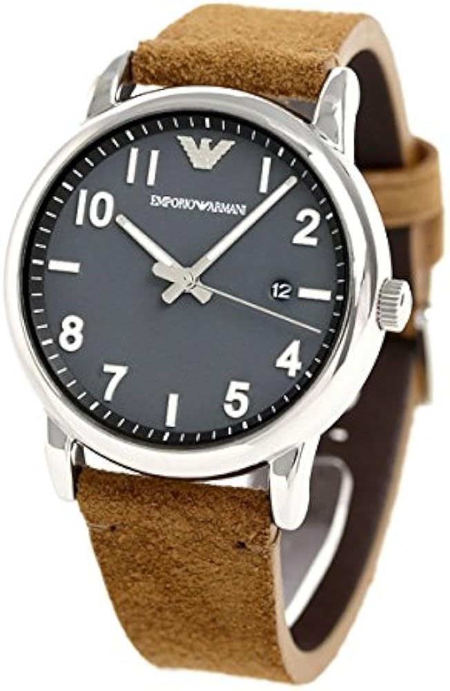  Shop Authentic Emporio Armani Luigi Quartz Gray Dial Brown Leather Strap Watch For Men - AR11070 - Luxxuri
