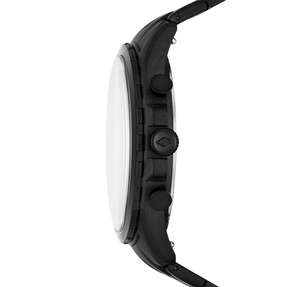  Shop Authentic Fossil Forrester Chronograph Black Dial Black Steel Strap Watch for Men - FS5697 - Luxxuri