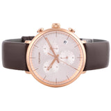  Shop Authentic Calvin Klein High Noon Silver Dial Brown Leather Strap Watch for Men - K8M276G6 - Luxxuri
