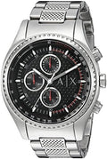  Shop Authentic Armani Exchange The Driver Chronograph Black Dial Silver Steel Strap Watch For Men - AX1612 - Luxxuri