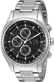  Shop Authentic Armani Exchange The Driver Chronograph Black Dial Silver Steel Strap Watch For Men - AX1612 - Luxxuri