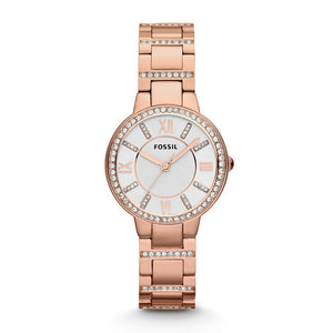  Shop Authentic Fossil Virginia White Dial Rose Gold Steel Strap Watch for Women - ES3284 - Luxxuri