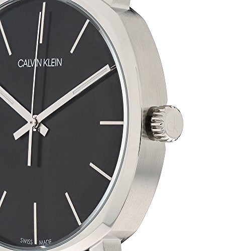  Shop Authentic Calvin Klein Posh Black Dial Black Leather Strap Watch for Men - K8Q311C1 - Luxxuri