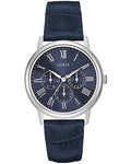  Shop Authentic Guess Wafer Chronograph Quartz Blue Dial Blue Leather Strap Watch For Men - W0496G3 - Luxxuri