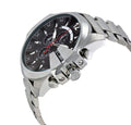  Shop Authentic Diesel Mega Chief Chronograph Black Dial Silver Steel Strap Watch For Men - DZ4308 - Luxxuri