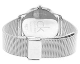  Shop Authentic Calvin Klein Minimal White Dial Silver Mesh Bracelet Watch for Men - K3M51152 - Luxxuri