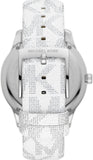  Shop Authentic Michael Kors Runway Three Hand White Dial White Leather Strap Watch For Women - MK6998 - Luxxuri