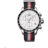  Shop Authentic Tissot Quickster Chronograph NBA Toronto Raptors White Dial Two Tone NATO Strap Watch for Men - T095.417.17.037.16 - Luxxuri