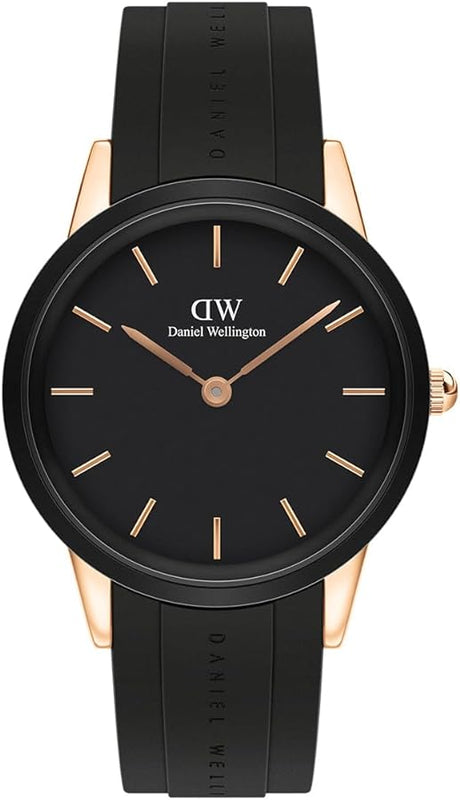  Shop Authentic Daniel Wellington Iconic Motion Black Dial Rubber Strap Watch For Women - DW00100426 - Luxxuri
